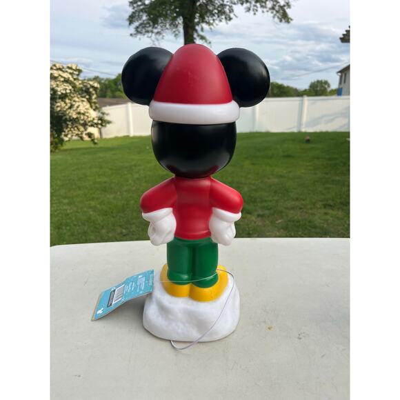 Mickey Mouse Disney Magic Gemmy Holiday Christmas Santa Blow Mold Light Up 14” - Picture 2 of 5